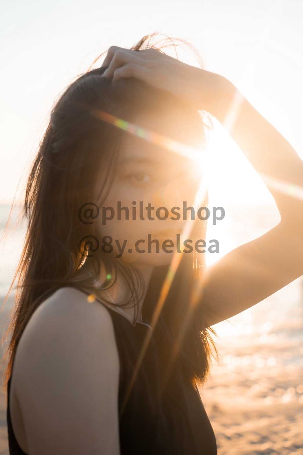 Philtoshp人像攝影作品-大海凸顯人類的渺小也擁抱了我的悲傷