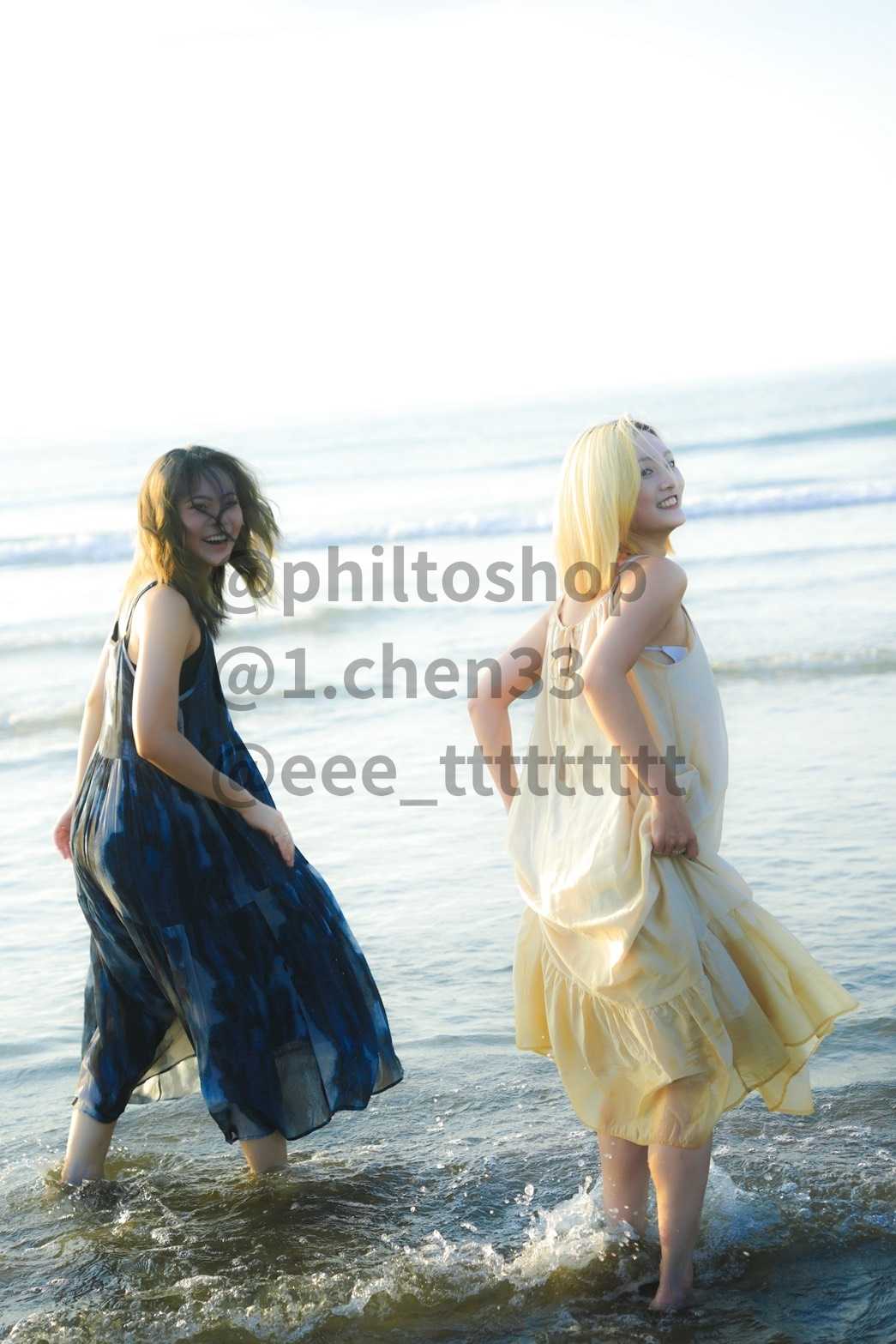Philtoshp人像攝影作品-海邊夕陽下最自由的舞者