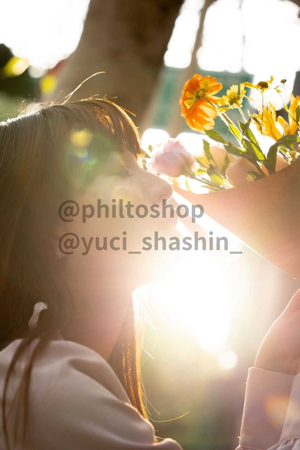 Philtoshp人像攝影作品-在夕陽餘暉下如花束般地綻放自我