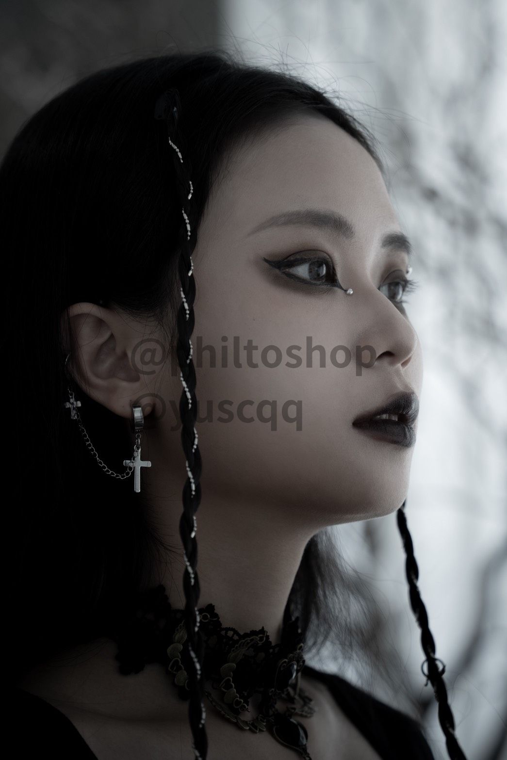 Philtoshp人像攝影作品-暗黑哥德風的魔女降臨人間