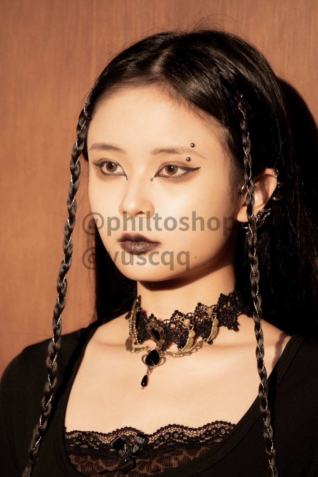 Philtoshp人像攝影作品-暗黑哥德風的魔女降臨人間